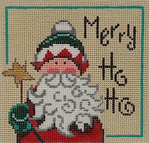 Merry Ho Ho Painted Canvas Patti Mann  - 1