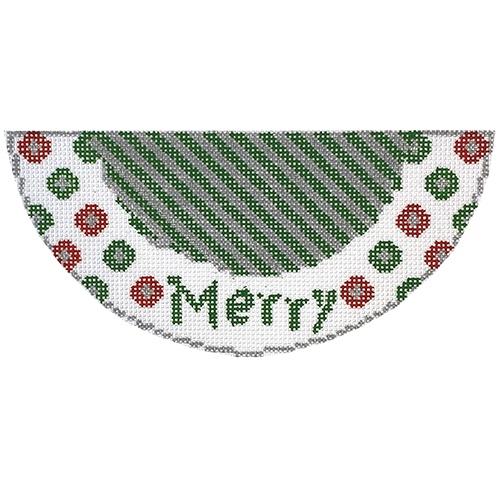 Merry Kiss on 18 mesh Painted Canvas Two Sisters Needlepoint  - 1