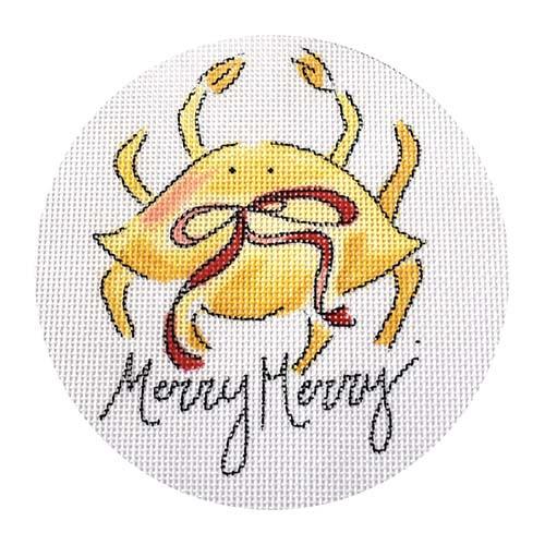 Merry Merry Crab Painted Canvas Camilla Moss  - 1