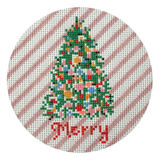 Merry Ornament Painted Canvas The Plum Stitchery 

