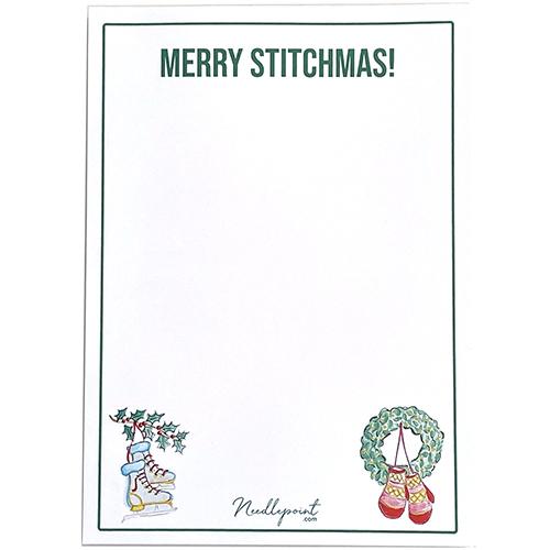 Merry Stitchmas! Notepad Accessories Needlepoint.Com 