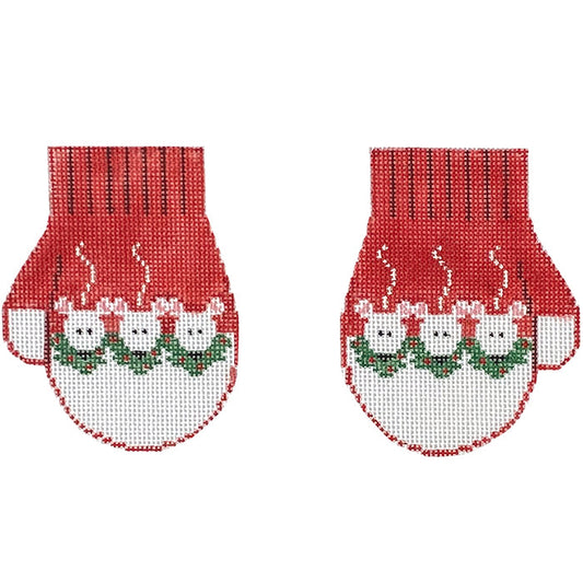 Mice Mittens Painted Canvas Kathy Schenkel Designs 