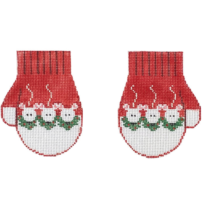 Mice Mittens Painted Canvas Kathy Schenkel Designs  - 1