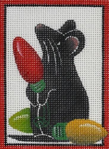 Mice Ornaments   Christmas Light Mouse Painted Canvas Mary Lake Thompson  - 1