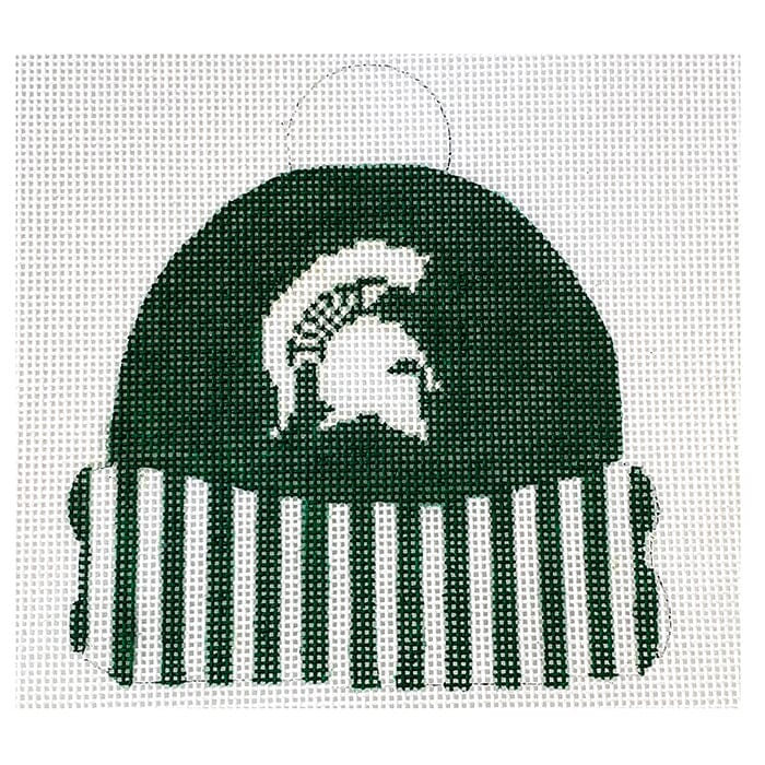 Michigan State Hat Painted Canvas Kristine Kingston 