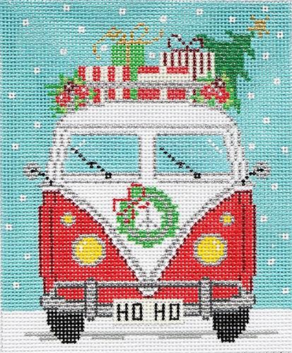 Micro-Bus - Christmas Painted Canvas The Meredith Collection 