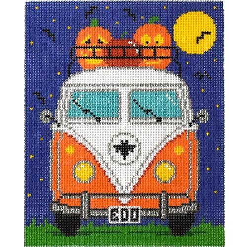 Micro Bus - Halloween Painted Canvas The Meredith Collection 