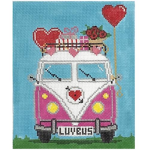 Micro Bus Valentine Painted Canvas The Meredith Collection 