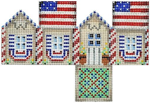 Midi Cottage / Americana / Large Painted Canvas Associated Talents 