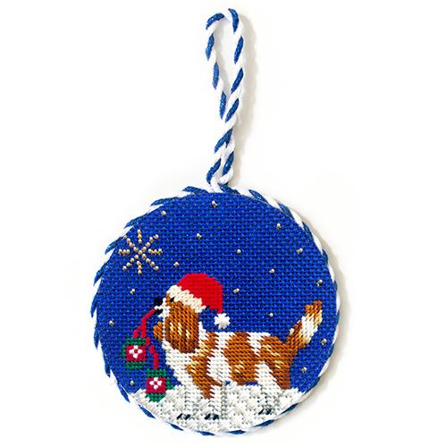 Midnight Cavalier Round with Stitch Guide Painted Canvas Kirk & Bradley 
