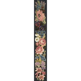 Midsummer Bell Pull Needlepoint Kit Kits Elizabeth Bradley Design Black 
