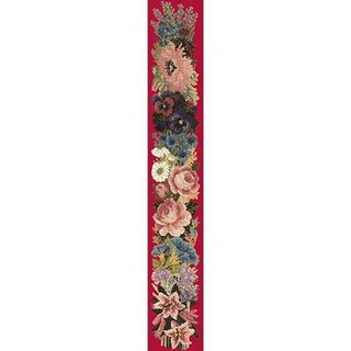 Midsummer Bell Pull Needlepoint Kit Kits Elizabeth Bradley Design Bright Red 
