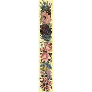 Midsummer Bell Pull Needlepoint Kit Kits Elizabeth Bradley Design Butter Yellow 
