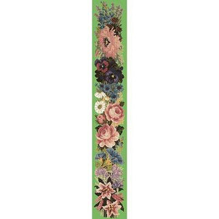 Midsummer Bell Pull Needlepoint Kit Kits Elizabeth Bradley Design Grass Green 
