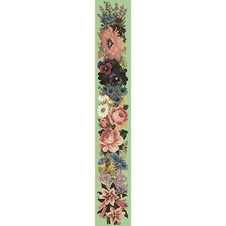 Midsummer Bell Pull Needlepoint Kit Kits Elizabeth Bradley Design Pale Green 
