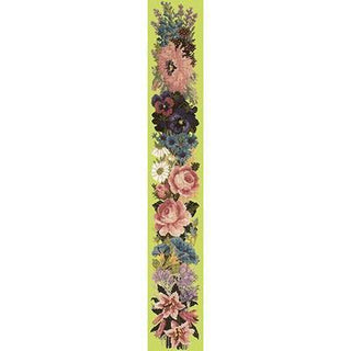 Midsummer Bell Pull Needlepoint Kit Kits Elizabeth Bradley Design Pale Lime 
