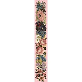 Midsummer Bell Pull Needlepoint Kit Kits Elizabeth Bradley Design Pale Rose 
