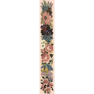 Midsummer Bell Pull Needlepoint Kit Kits Elizabeth Bradley Design Salmon Pink 
