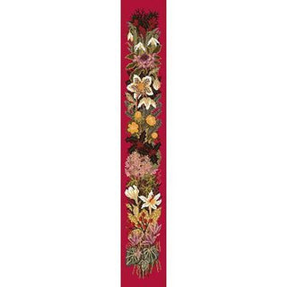 Midwinter Bell Pull Needlepoint Kit Kits Elizabeth Bradley Design Bright Red 

