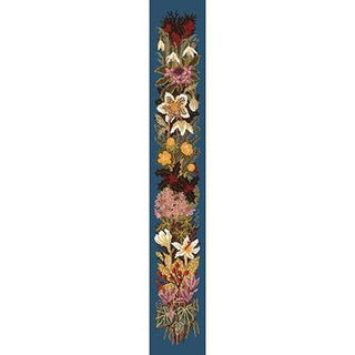 Midwinter Bell Pull Needlepoint Kit Kits Elizabeth Bradley Design Dark Blue 
