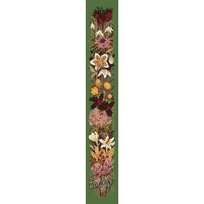 Midwinter Bell Pull Needlepoint Kit Kits Elizabeth Bradley Design Dark Green 
