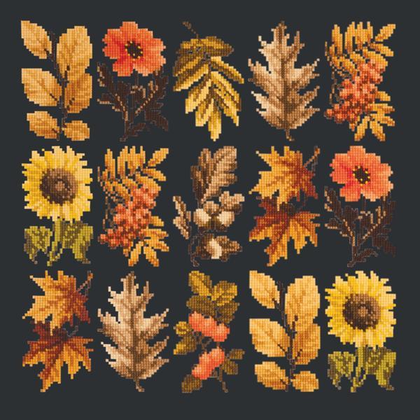 Millefleur Autumn Kits Elizabeth Bradley Design Black 