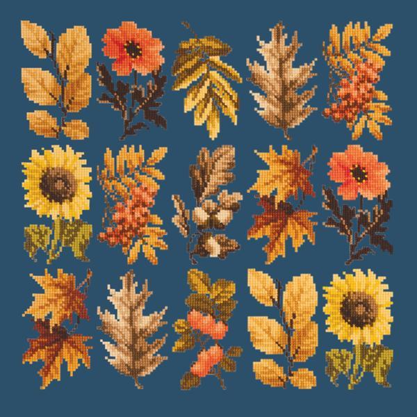 Millefleur Autumn Kits Elizabeth Bradley Design Dark Blue 