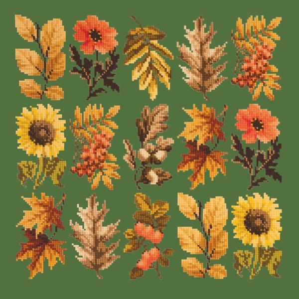 Millefleur Autumn Kits Elizabeth Bradley Design Dark Green 