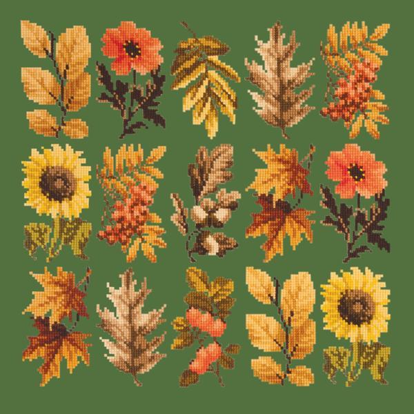 Millefleur Autumn Kits Elizabeth Bradley Design Dark Green 
