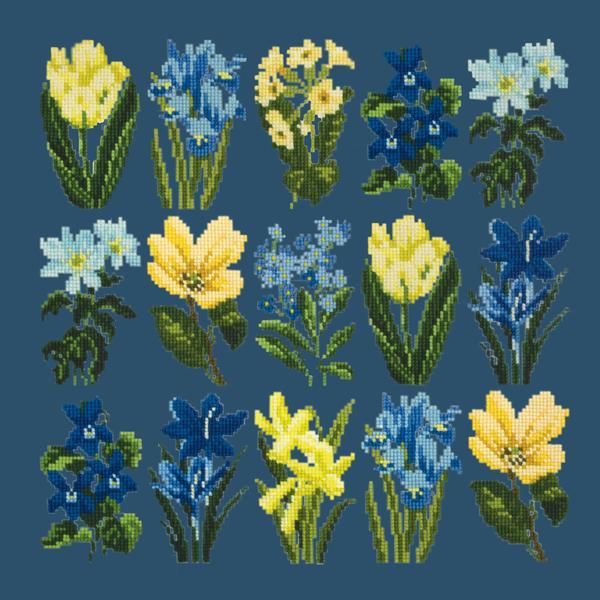 Millefleur Spring Kits Elizabeth Bradley Design Dark Blue 
