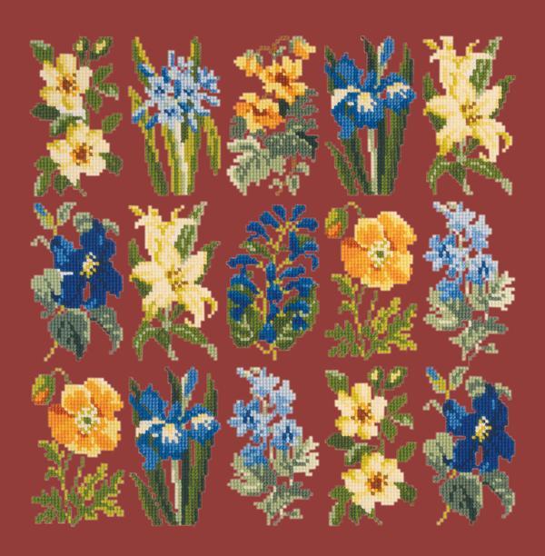 Millefleur Summer Kits Elizabeth Bradley Design Dark Red 
