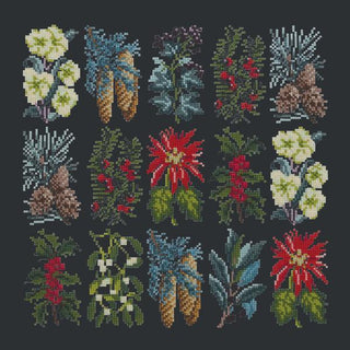 Millefleur Winter Kits Elizabeth Bradley Design Black 
