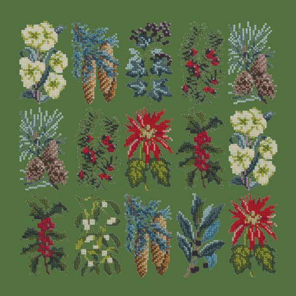 Millefleur Winter Kits Elizabeth Bradley Design Dark Green 
