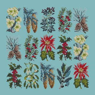 Millefleur Winter Kits Elizabeth Bradley Design Duck Egg Blue 
