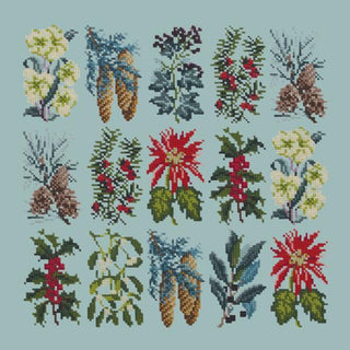 Millefleur Winter Kits Elizabeth Bradley Design Pale Blue 
