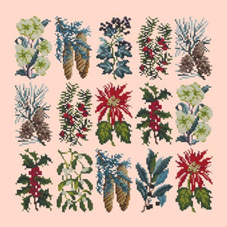 Millefleur Winter Kits Elizabeth Bradley Design Salmon Pink 
