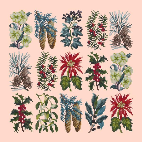 Millefleur Winter Kits Elizabeth Bradley Design Salmon Pink 
