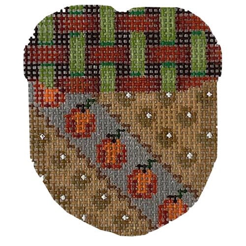 Mini Acorn - Diagonal Pumpkins with Woven Cap Painted Canvas Associated Talents 