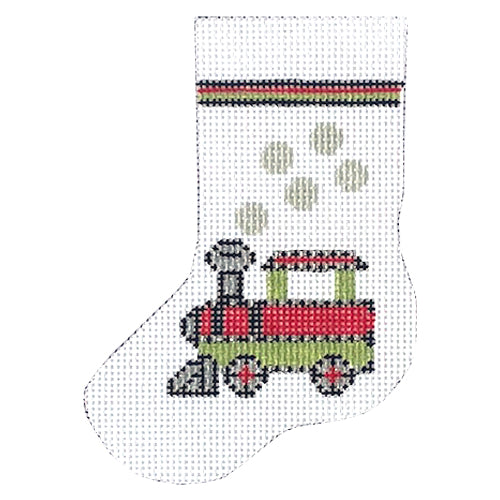 Mini Choo Choo Stocking Painted Canvas J. Child Designs 