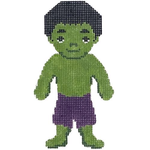 Mini Green Superhero Painted Canvas A Stitch in Time 