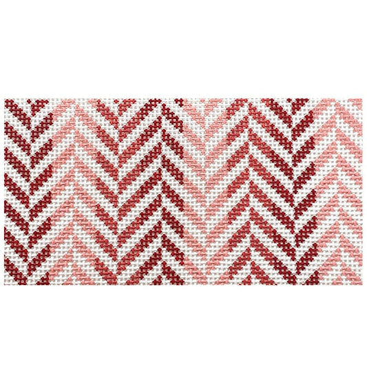 Mini Herringbone Clutch Insert - Coral Painted Canvas Initial K Studio 