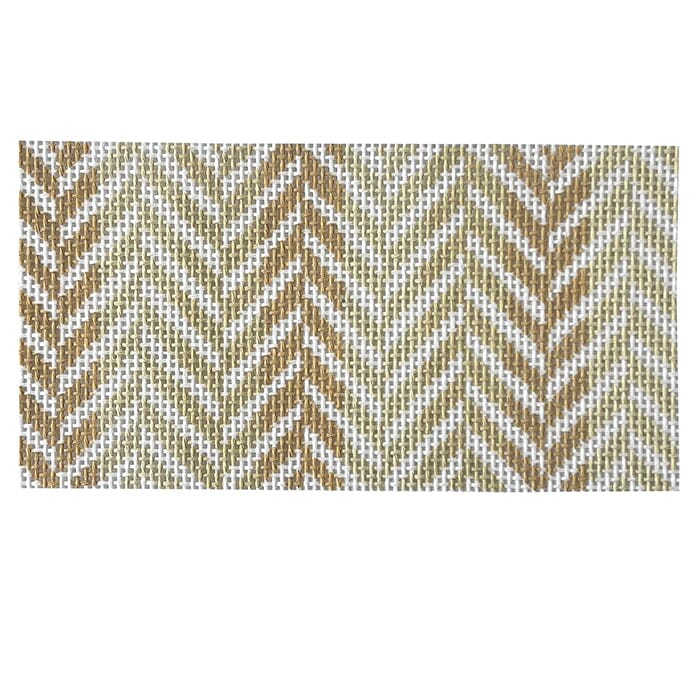 Mini Herringbone Insert   Neutral Painted Canvas Initial K Studio  - 1