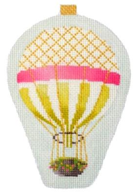 Mini Hot Air Balloons - Gold Stripe Painted Canvas Kirk & Bradley 