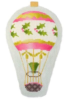Mini Hot Air Balloons - Pink Holly Painted Canvas Kirk & Bradley 