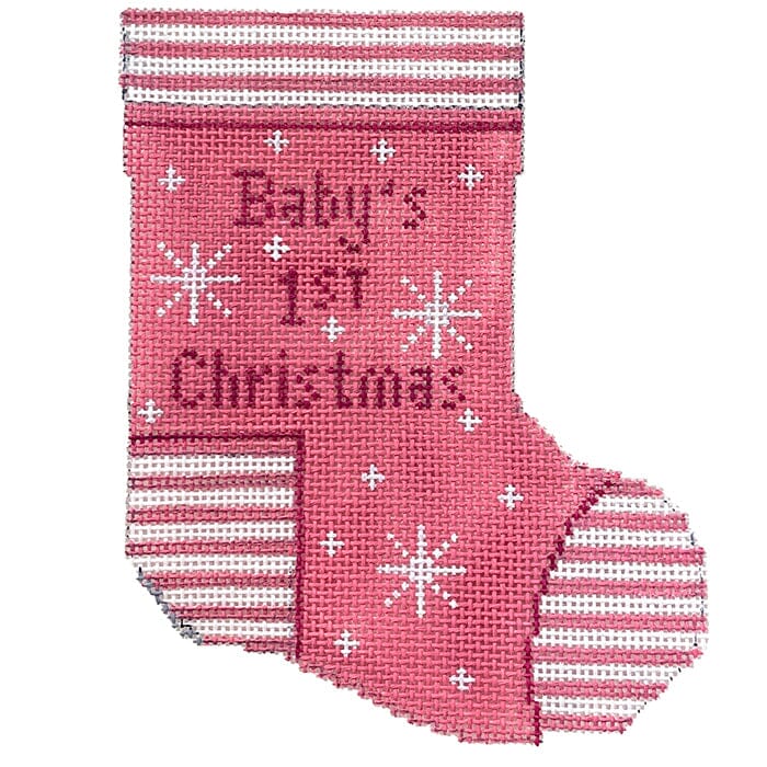 Mini Stocking Girl Painted Canvas All About Stitching/The Collection Design  - 1