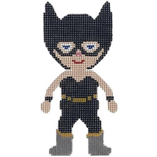 Mini Superheroine in Catsuit Painted Canvas A Stitch in Time 
