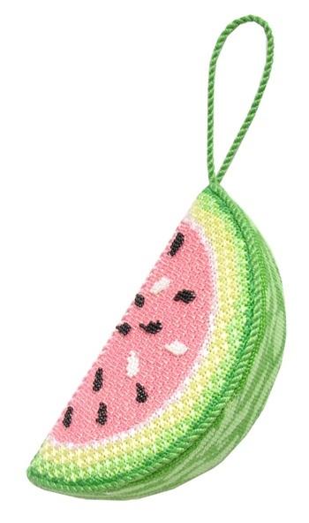 Mini Watermelon Painted Canvas Kate Dickerson Needlepoint Collections 