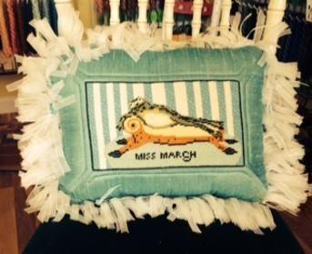 Miss March Painted Canvas Cooper Oaks Design  - 1