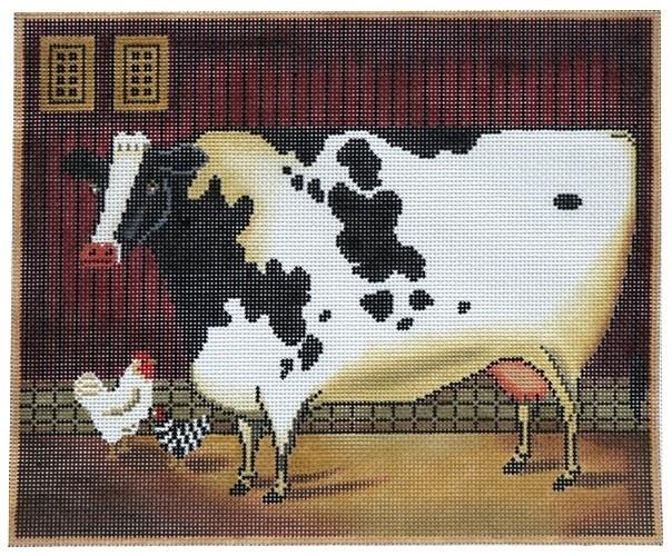 Miss O'leary's Cow Painted Canvas Cooper Oaks Design 
