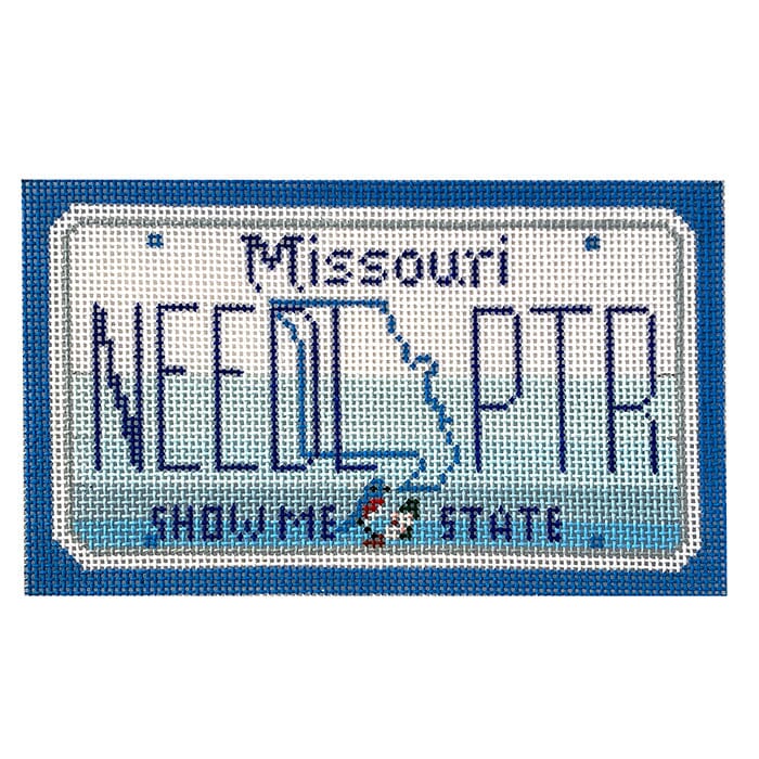 Missouri Mini Plate Painted Canvas CBK Needlepoint Collections  - 1
